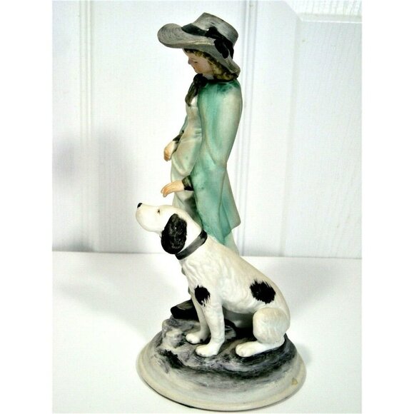 Vintage Ethan Allen Boy with Dog Girl with Dog figurines 3213A GIFT - Picture 5 of 11